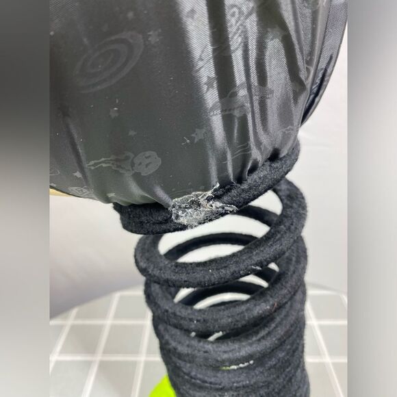 Vtg 90s Nanco Slinky Pets Neon Green Alien Big Head Large 17” - 27” Long Plush - Picture 13 of 16